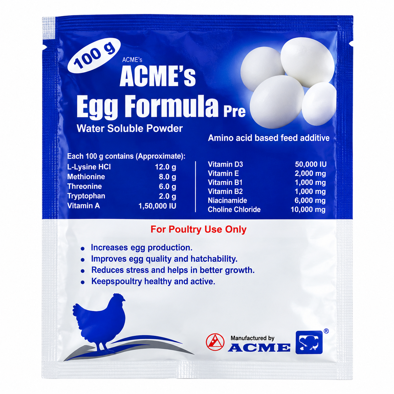 এক মি'স এগ ফর্মুলা ভেট ১০০ গ্রাম (Acme's Egg Formula Vet)