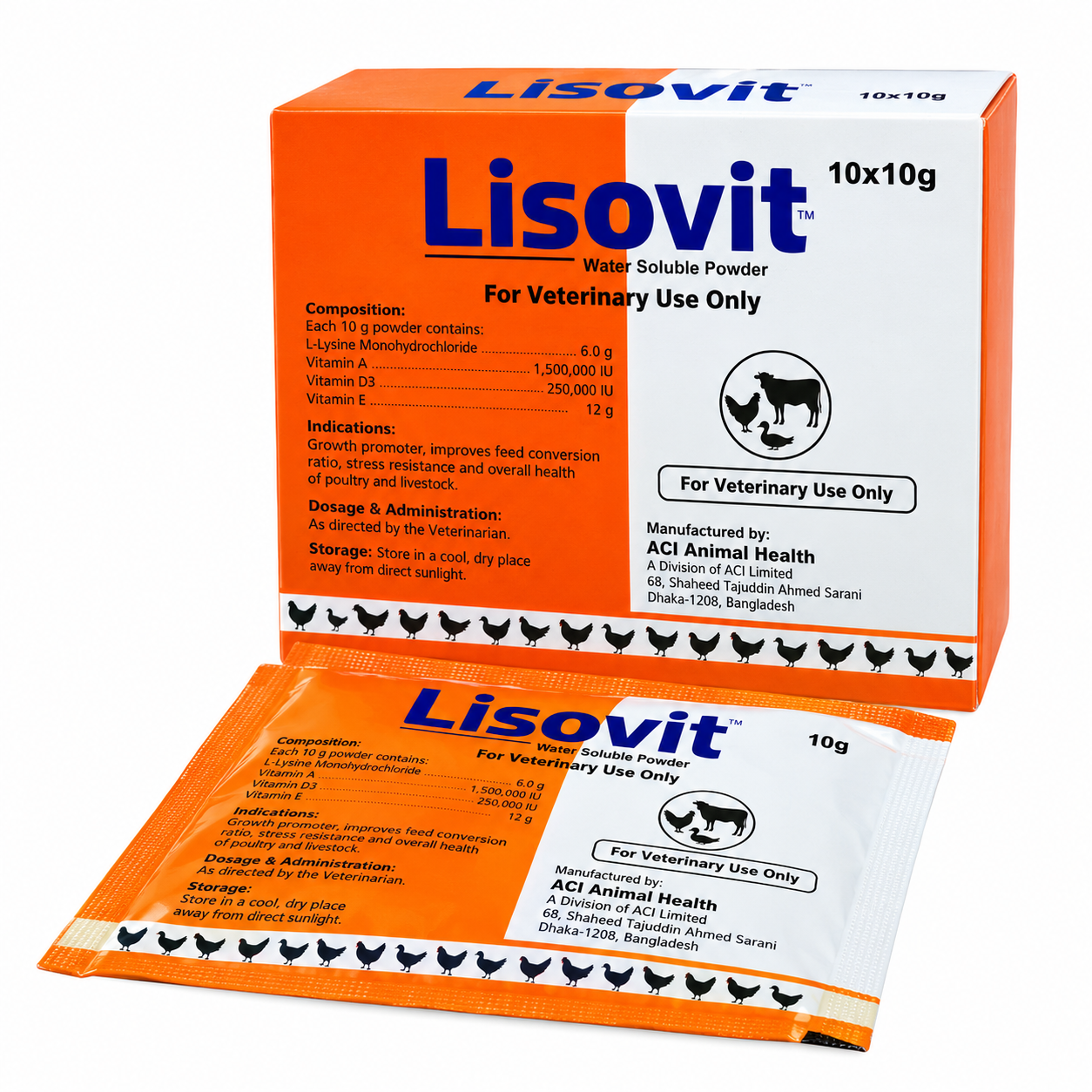 লাইসো ভেট ১০ গ্রাম (Lisovit Vet)