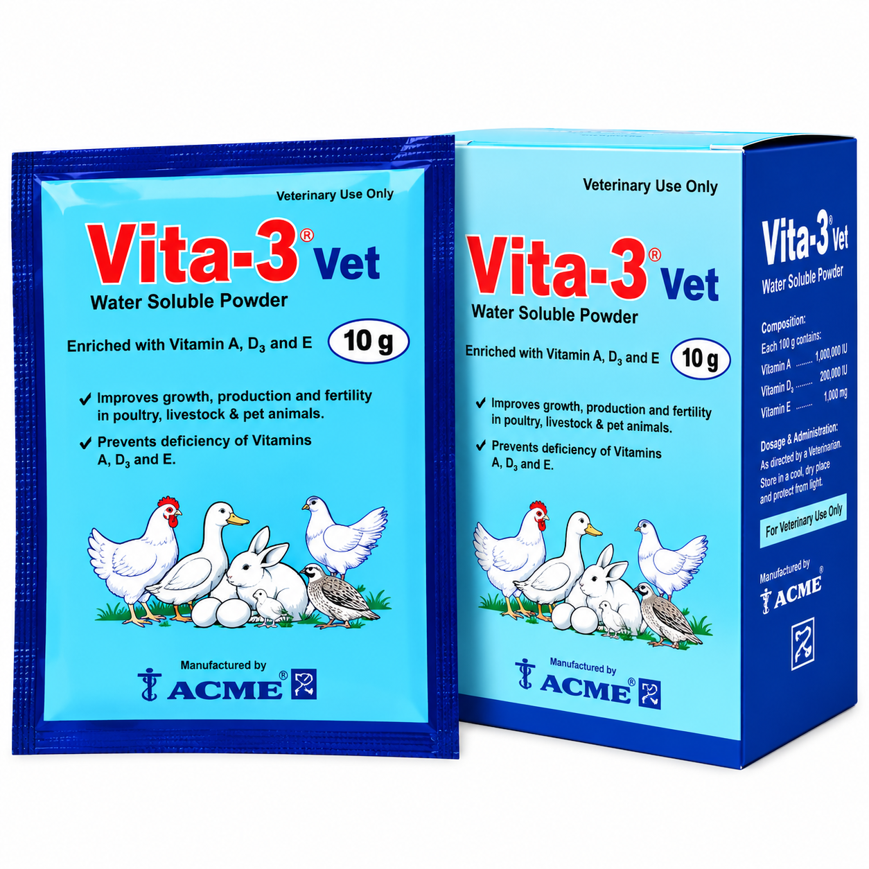 ভিটা-৩ ভেট ১০ গ্রাম (Vita-3 Ve)